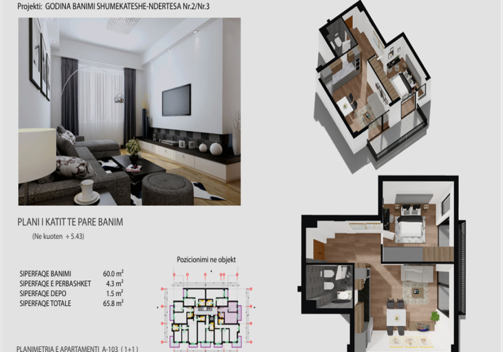 Shitet Apartament 1+1 Në Sarandë